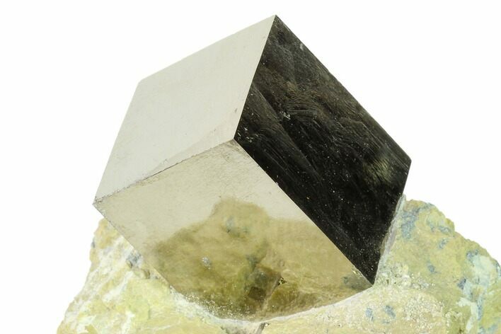 Natural Pyrite Cube In Rock - Navajun, Spain #168526